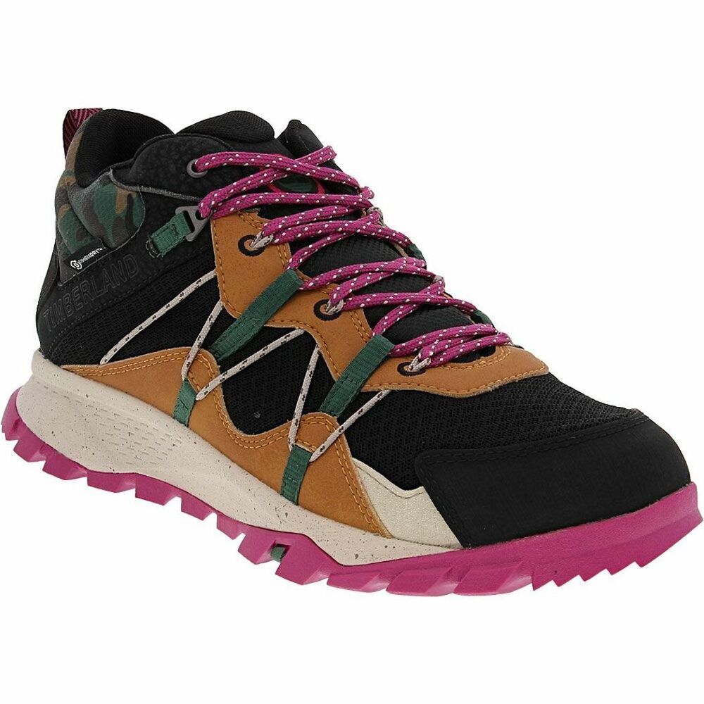NWOB Timberland Garrison Trail Waterproof Hiker Hiking Shoe Black Mesh With Camo